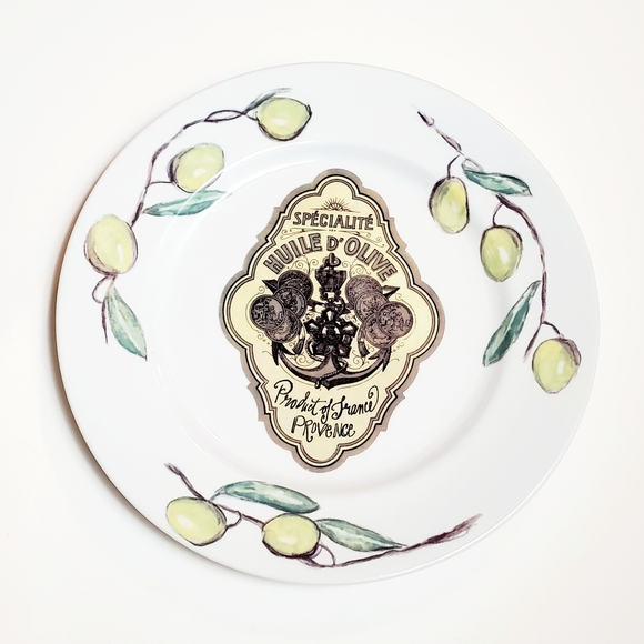 Set of 4 Rosanna Specialite Huile D'Olive Product of France 8" Ceramic Plates - Picture 5 of 8